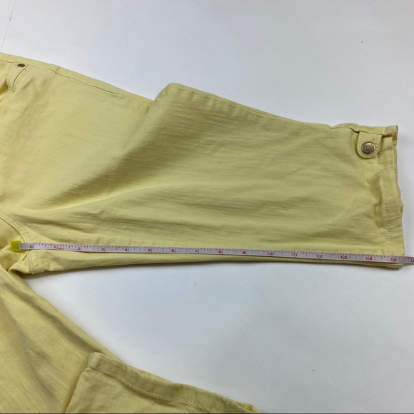 🟢 Free! Gloria Vanderbilt Skimmer Capris Yellow Size 6 - Picture 9 of 11